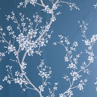 Oriental Trail Wallpaper Blue Arthouse 692805