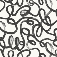 Squiggle Wallpaper Black / White Holden 13360