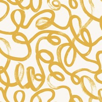 Squiggle Wallpaper Ochre / White Holden 13361