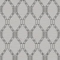 Ariana Geometric Wallpaper Grey / Silver Debona 2490