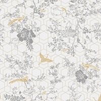 Lipsy Himara Wallpaper Grey / Gold Muriva 144072