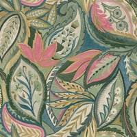 Paisley Leaves Wallpaper Pink Holden 13440