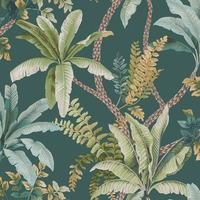 Trailing Palm Wallpaper Teal Green Holden 13801