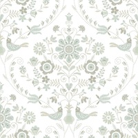 Britt Woodland Damask Vinyl Wallpaper Neutral Fine Decor FD26513