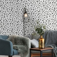 Dalmatian Spot Print Wallpaper Black and White Holden 12940