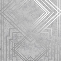 Delano Geo Wallpaper Grey / Silver Holden 75943