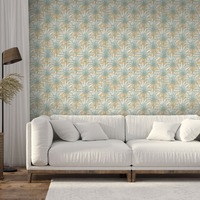 Eden Wallpaper Collection Retro Leaf Mustard Muriva M32202