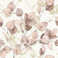 Eucalyptus Leaves Wallpaper Blush/Gold 210502