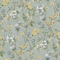 Floral Bird Trail Wallpaper Blue Holden 13602