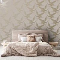 Glistening Cranes Wallpaper Blush Pink Holden 13430