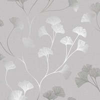 Glistening Ginkgo Wallpaper Grey / Silver Holden 12700