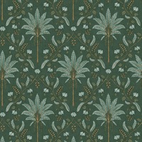 Palm Trellis Wallpaper Teal / Green Holden 13750