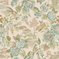 Scenic Bird Trail Wallpaper Teal / Orange Holden 13811