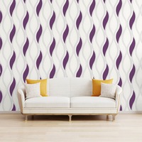 Wave Embossed Textured Wallpaper Purple - Direct Wallpapers E62006