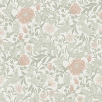 Bilbury Heavyweight Vinyl Wallpaper Sage/Coral Holden Opus 36301